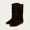 Sasha High Boots, dark chocolate velvet